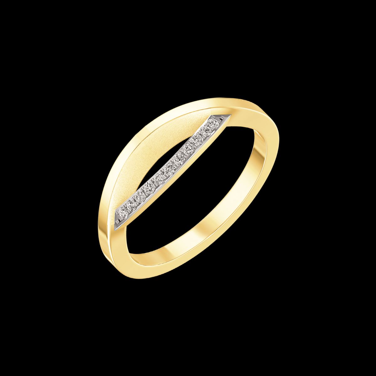 14 Karat Guld Ring fra Støvring Design med Diamanter 0,10 Carat W/SI