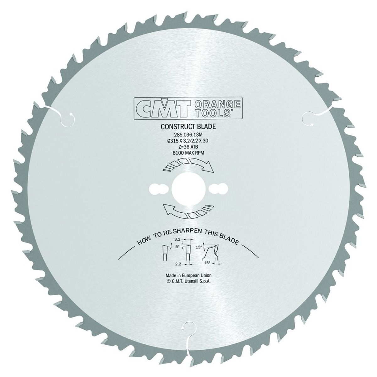 CMT rundsavklinge HM-skær 315Ã3,2Ã30 Z36 WB