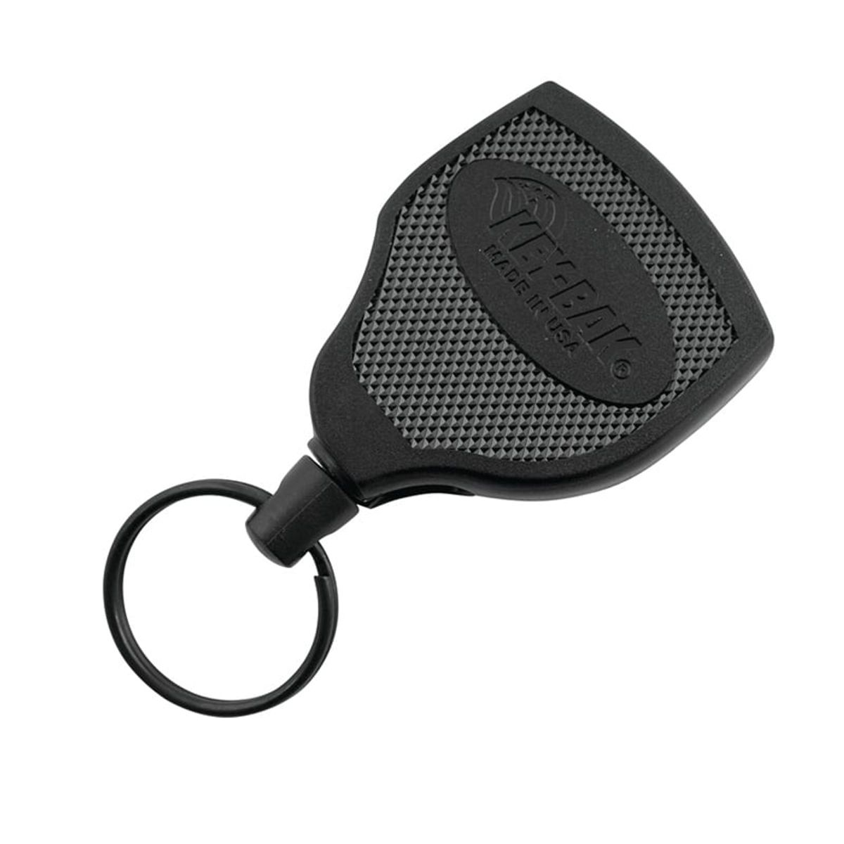 KEY-BAK nøgleholder med 90 ° drejbar trommel med kevlar-wire og bælteclips (S48K Heavy Duty)