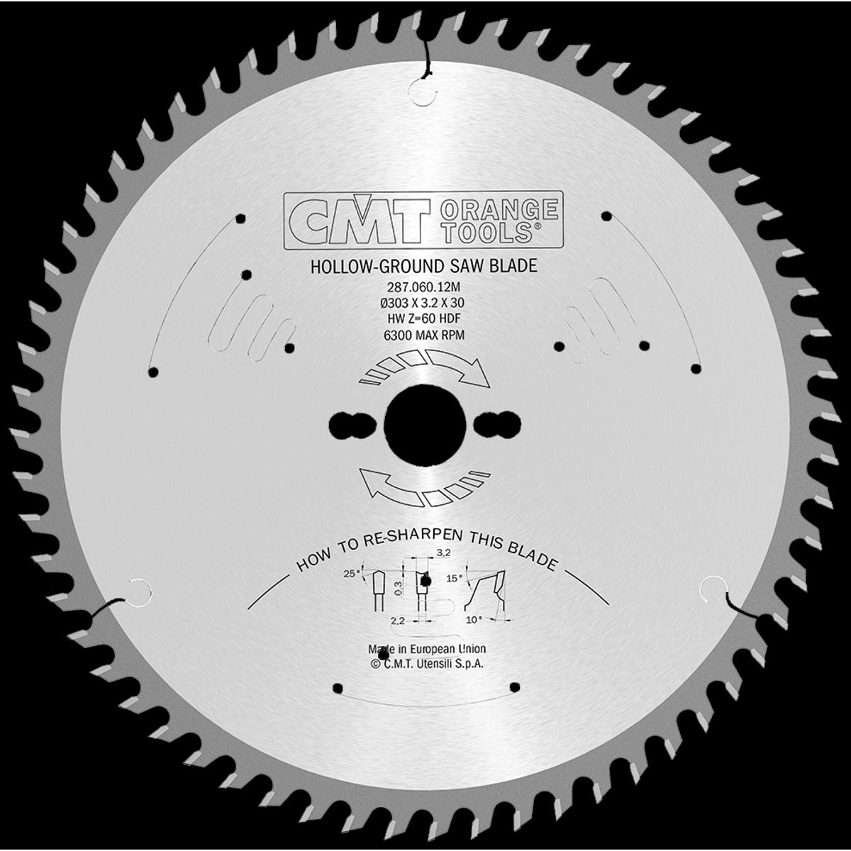 CMT rundsavklinge HM-skær 303Ã3,2Ã30 Z60 HDF