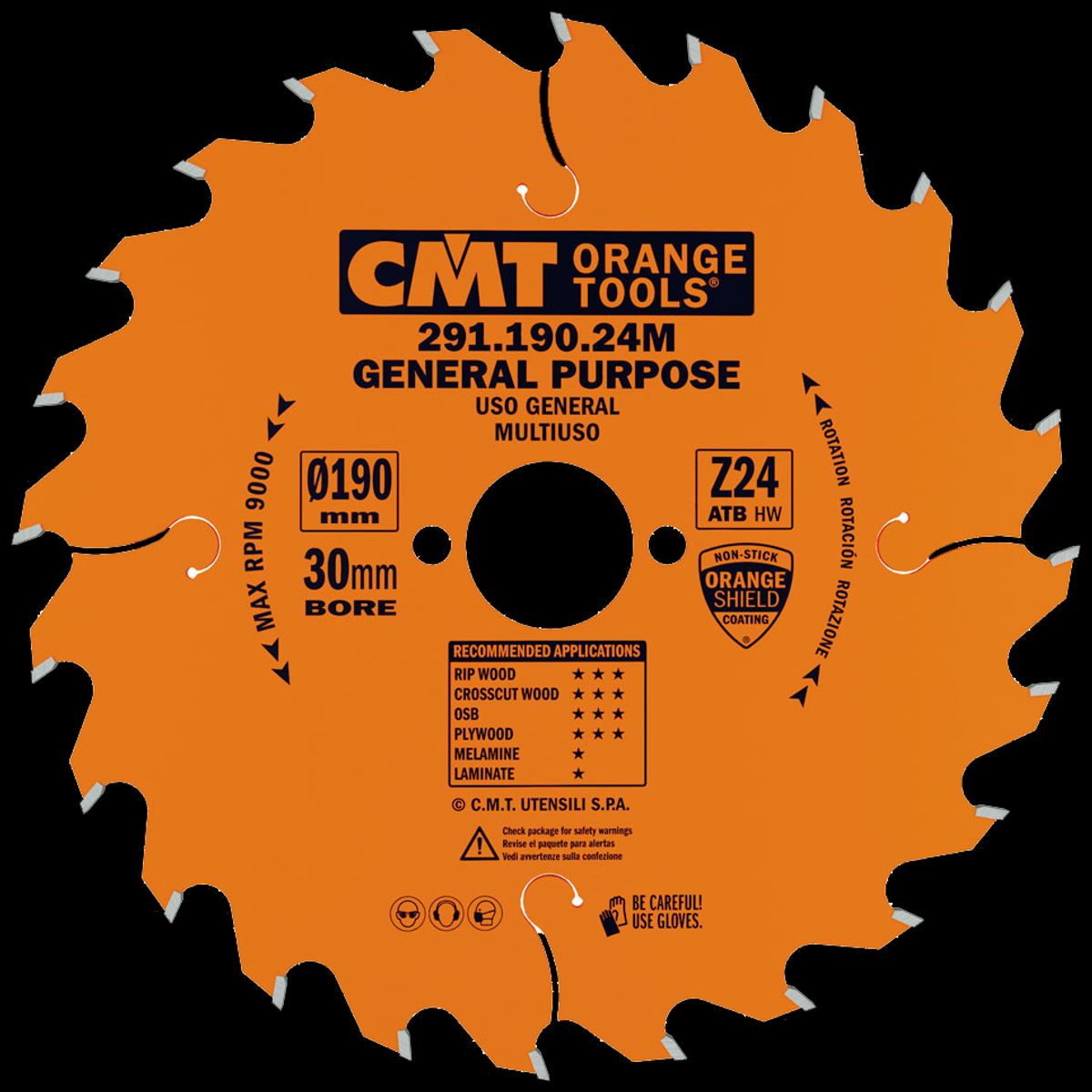 CMT rundsavklinge HM-skær 190Ã2,6Ã30 Z24 W