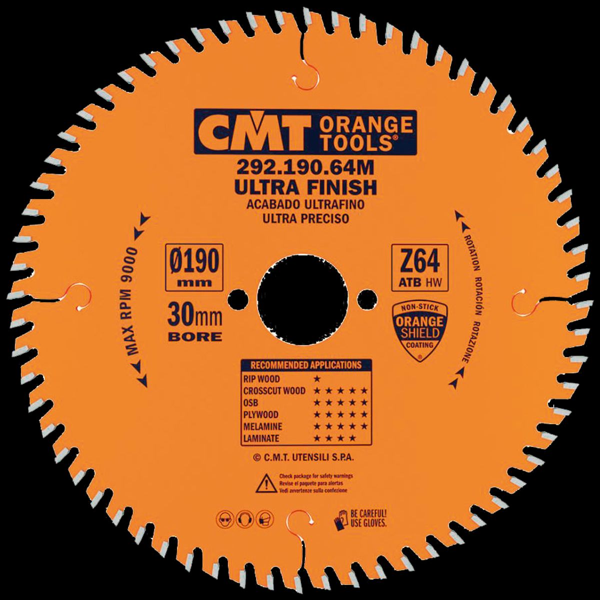 CMT rundsavklinge HM-skær 190Ã2,6Ã30 Z64 W