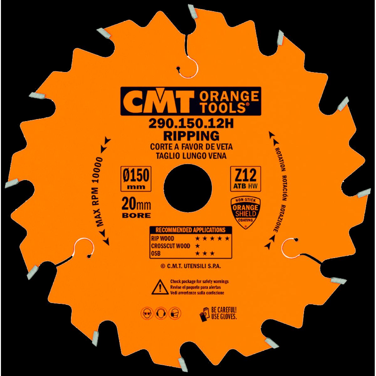 CMT rundsavklinge HM-skær 150Ã2,4Ã20 Z12 W