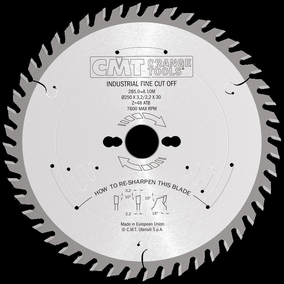 CMT rundsavklinge HM-skær 250Ã3,2Ã30 Z48 GW