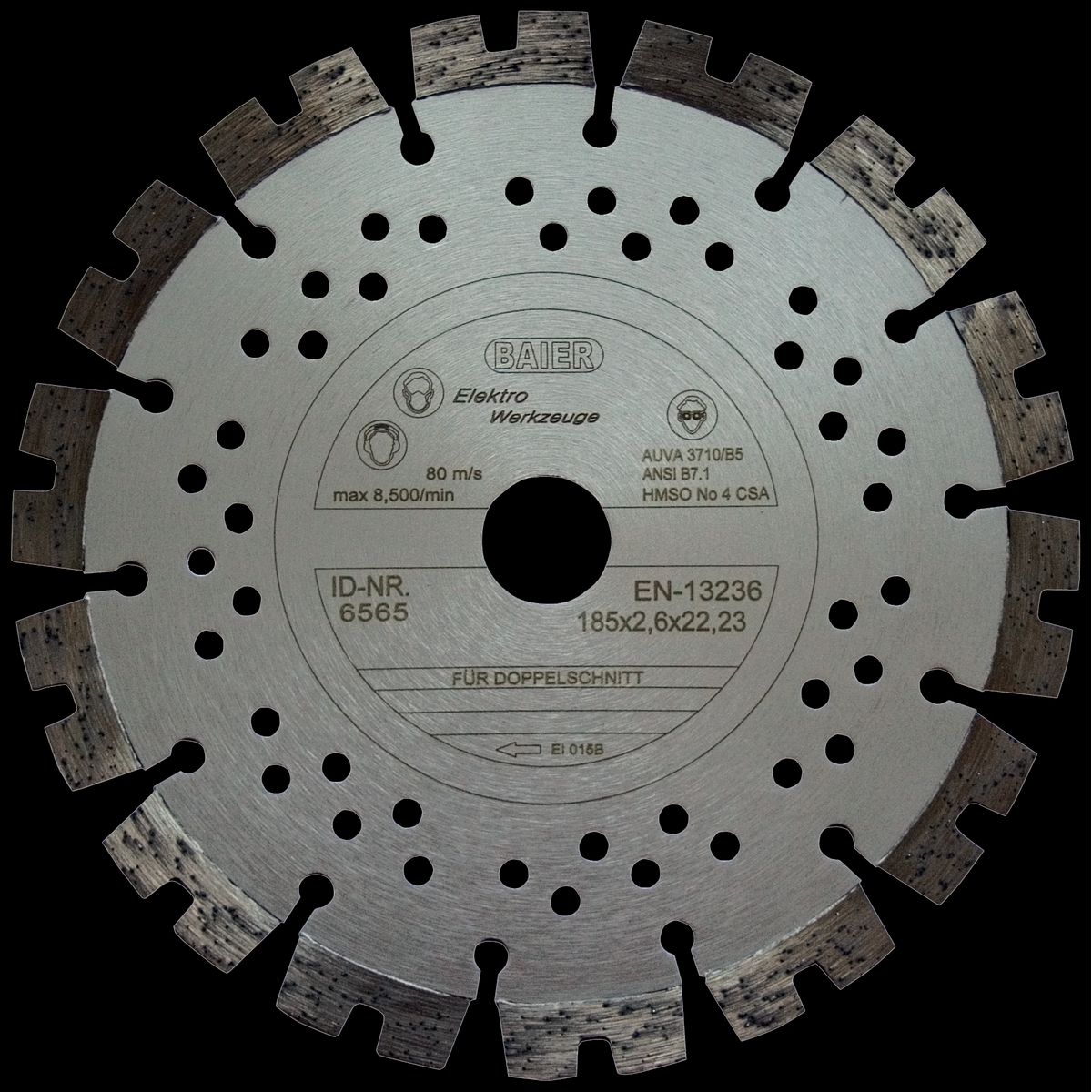 Baier diamantskæreskive allround 'sølv' 185mm