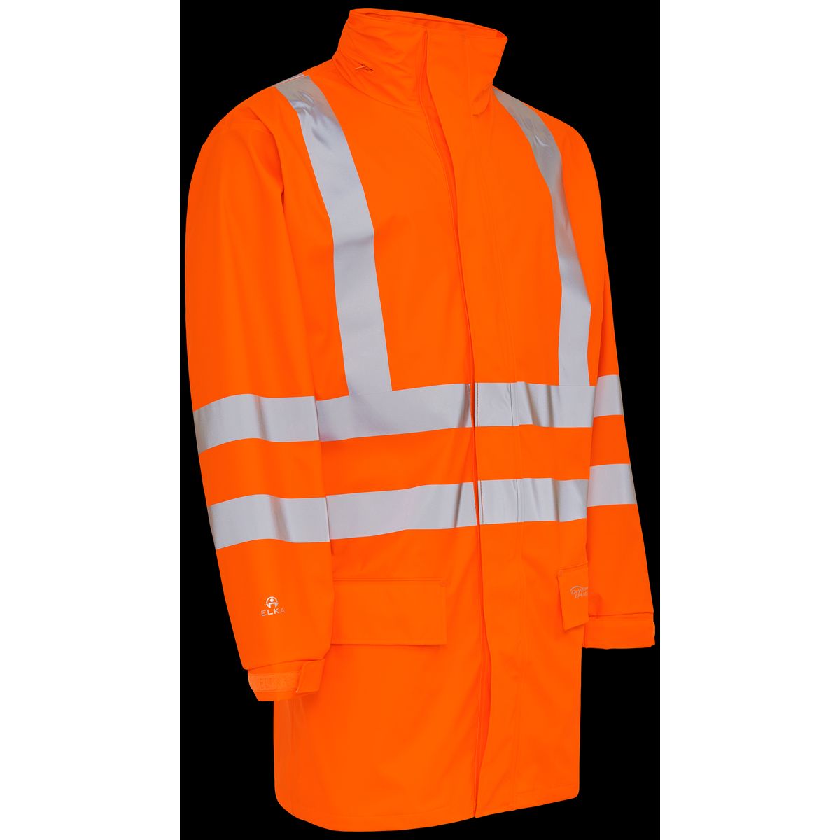 Hi-vis jakke lang m/ refleks 026301R orange Str. L