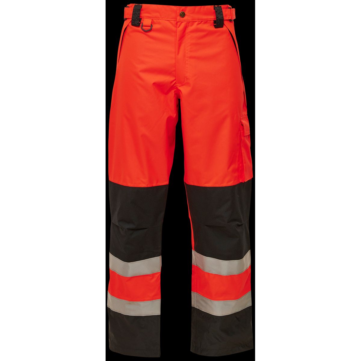 Hi-vis arbejdsbukser 082400R rød/sort Str. 4XL