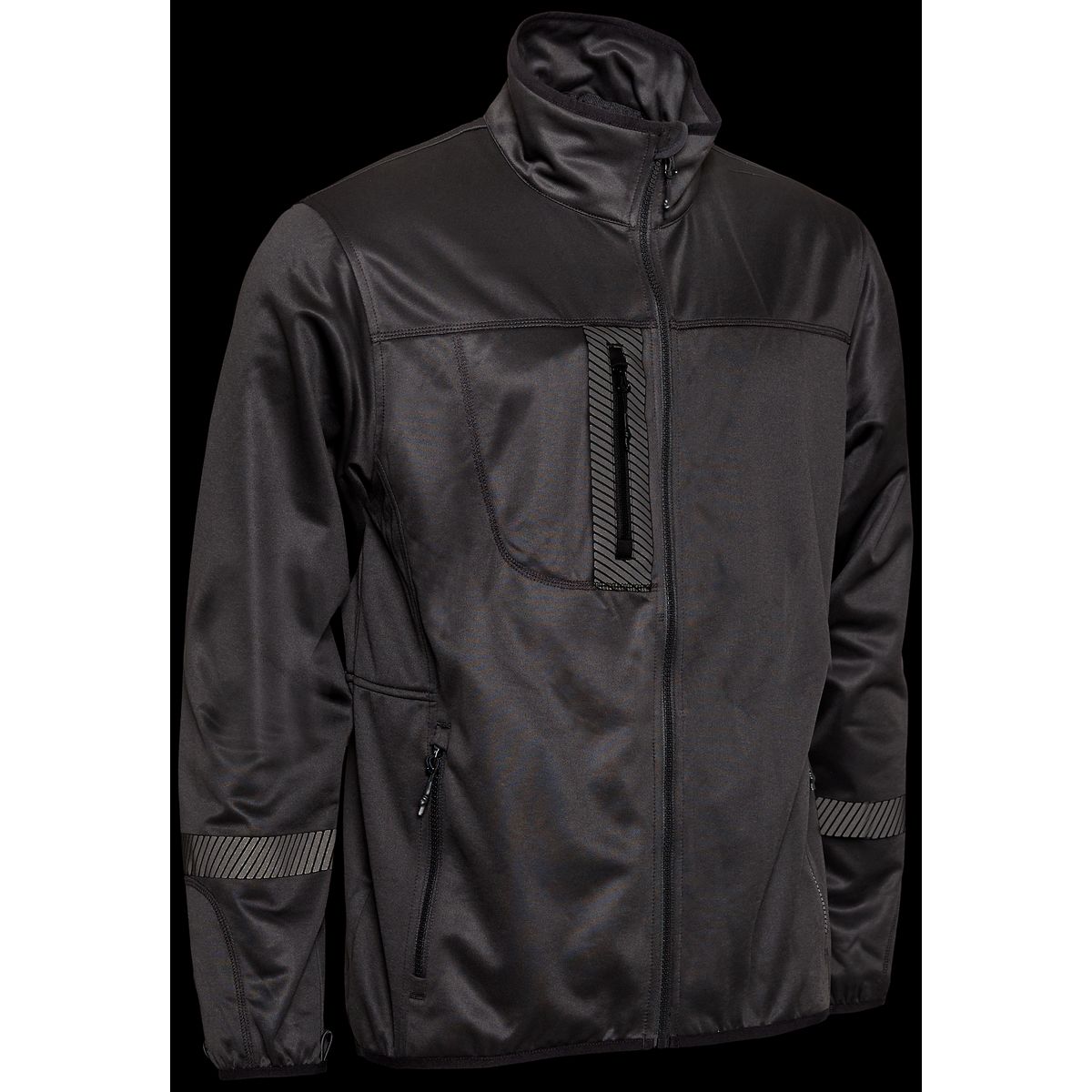 Midlayer zip-in jakke 150015 sort Str. 4XL