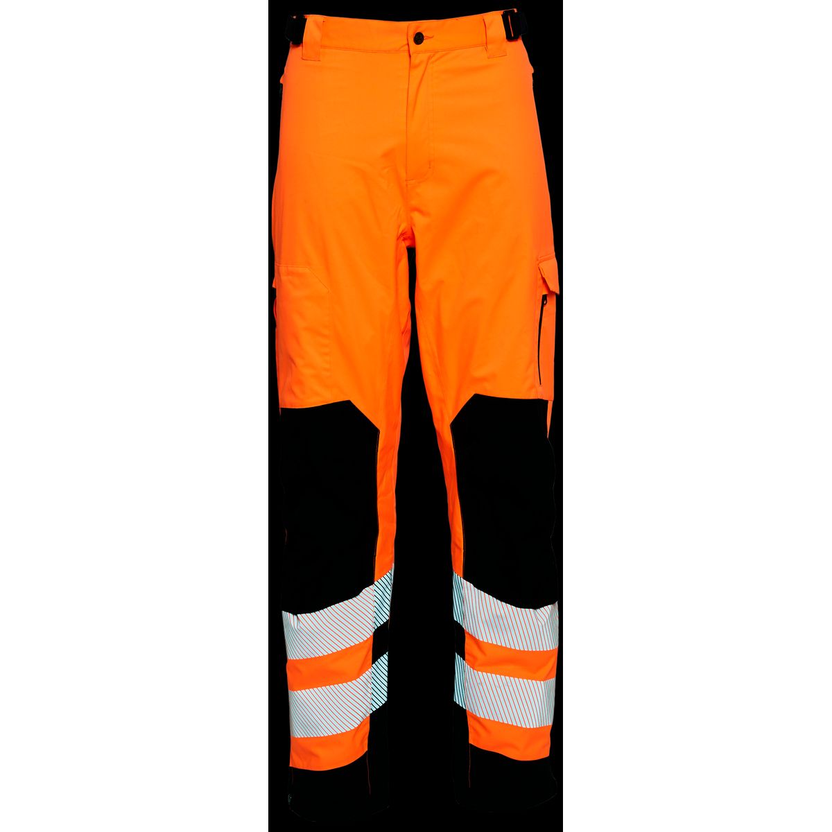 Hi-vis arbejdsbukser stretch 182400R orng/sort Str. 5XL