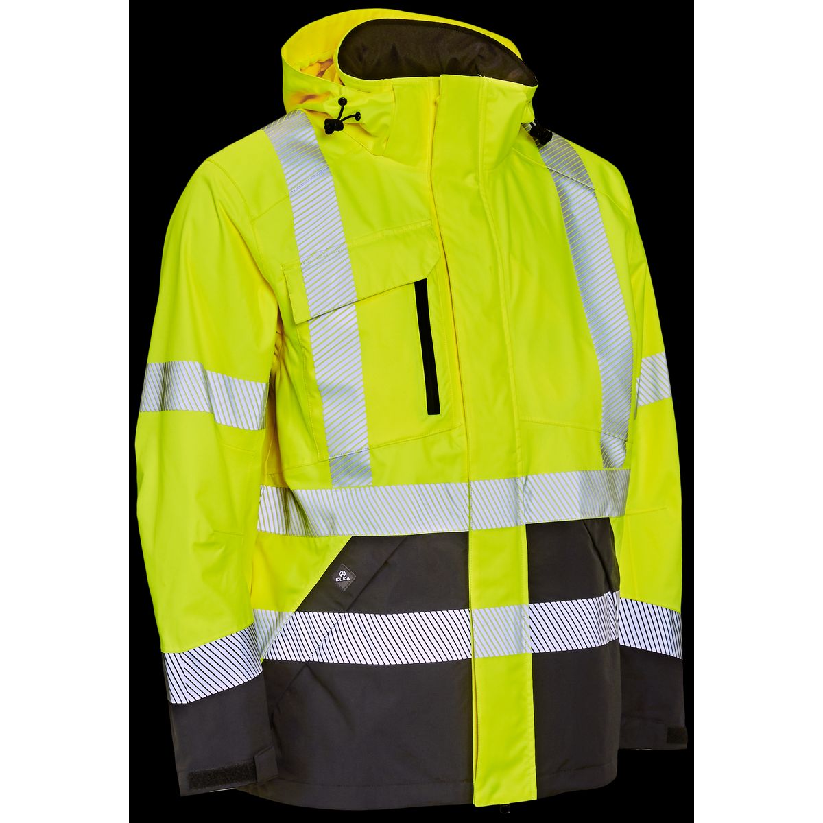 Hi-vis arbejdsjakke stretch 186000R gul/sort Str. L