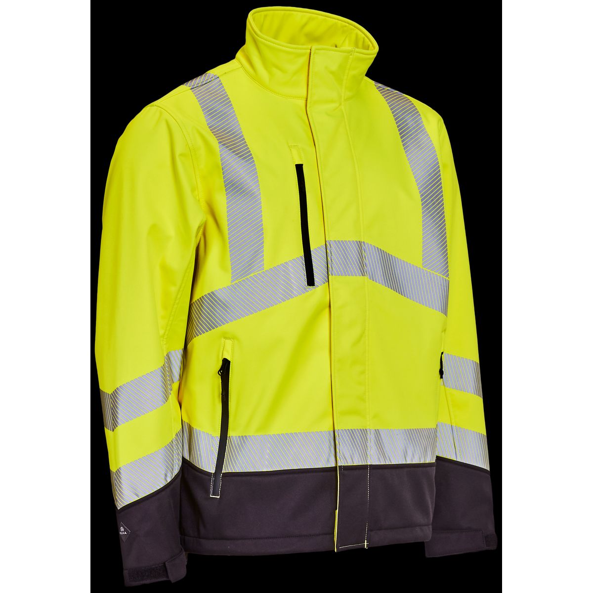 Hi-vis softshelljakke 116505R gul/sort Str. 4XL