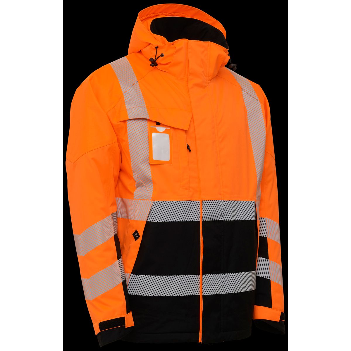 Hi-vis vinterjakke stretch 186100R orange/sort Str. 2XL