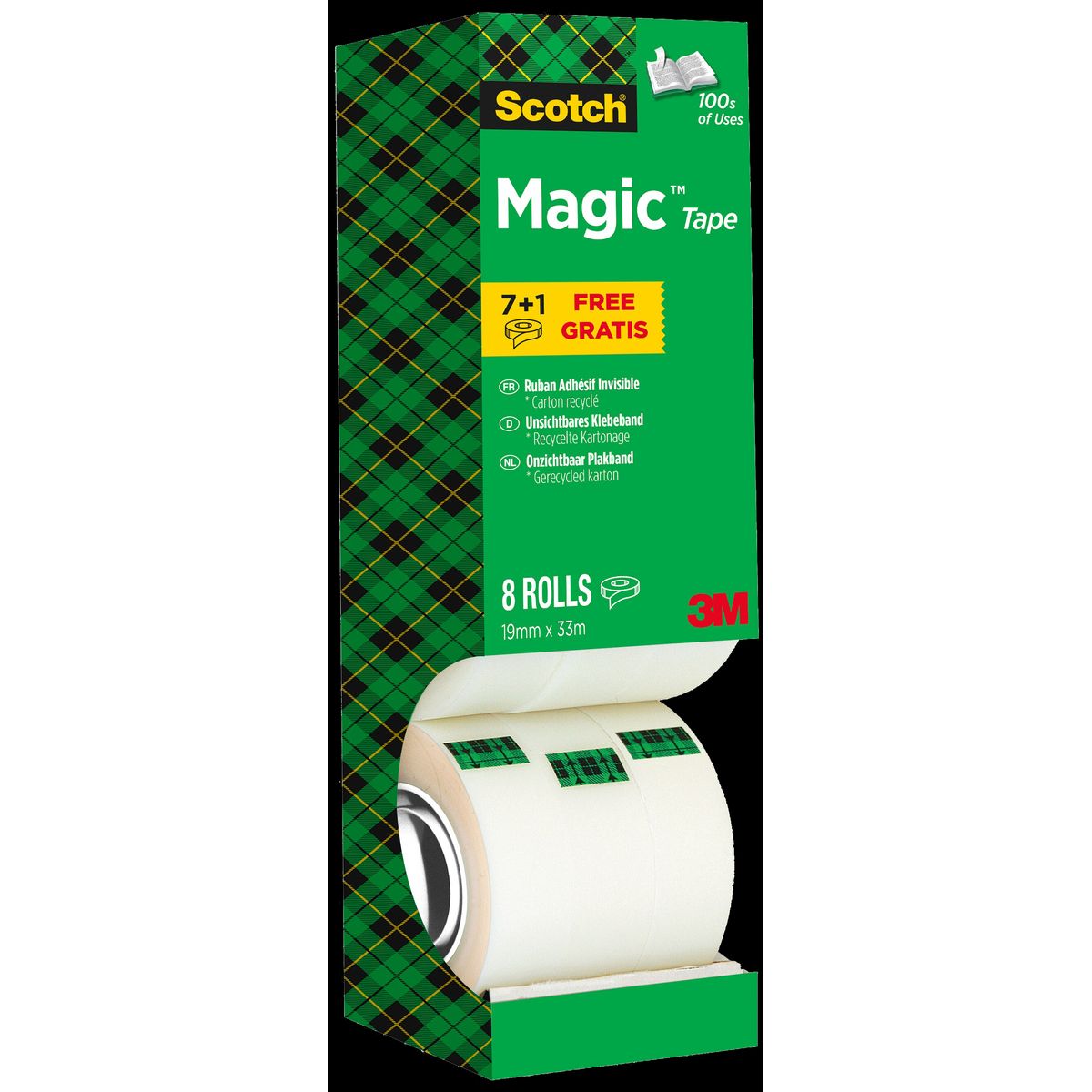 Scotch Magic tape 'englehud' 19mmÃ33m, pk/8rl