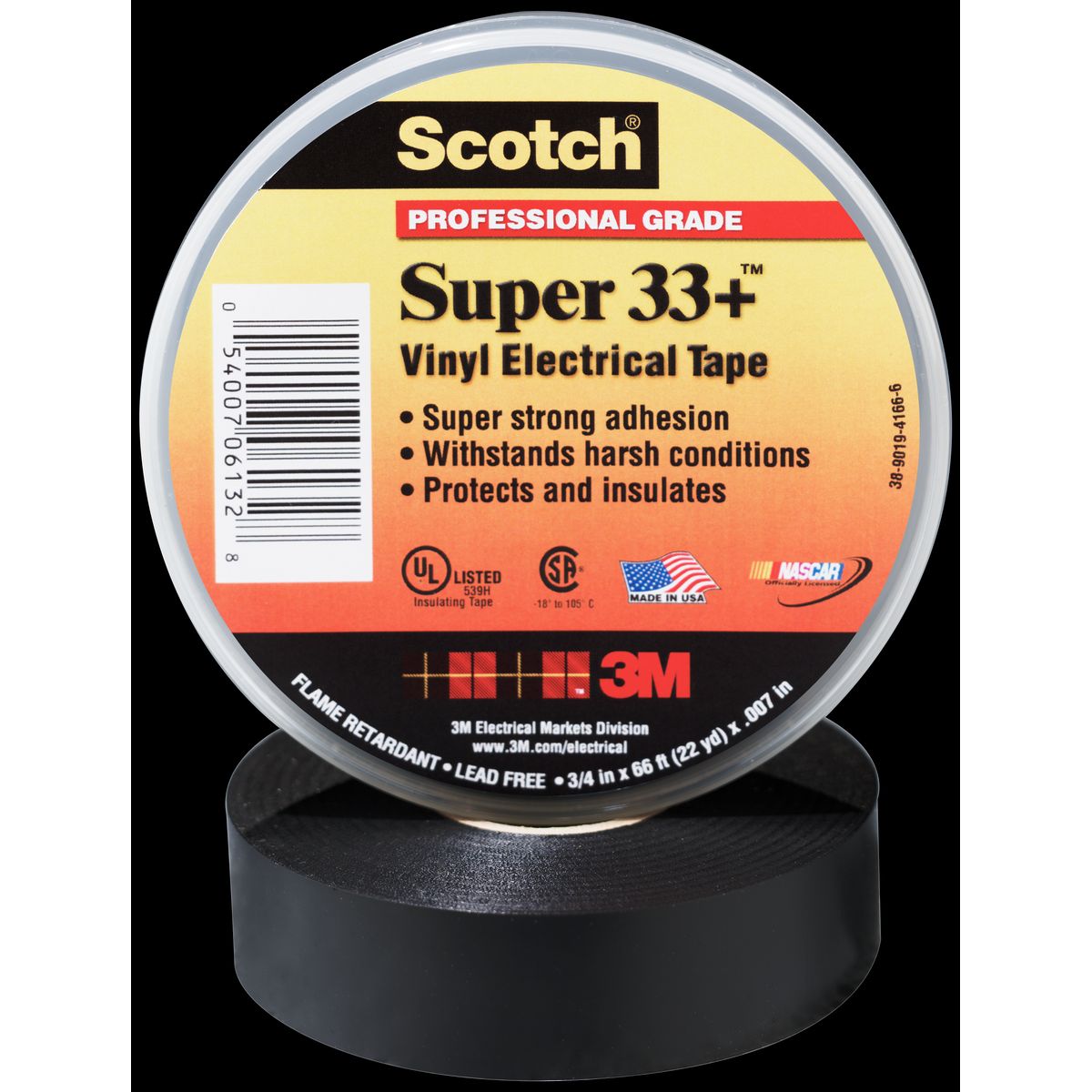 Scotch Super 33+ vinyltape sort 19mmÃ20m