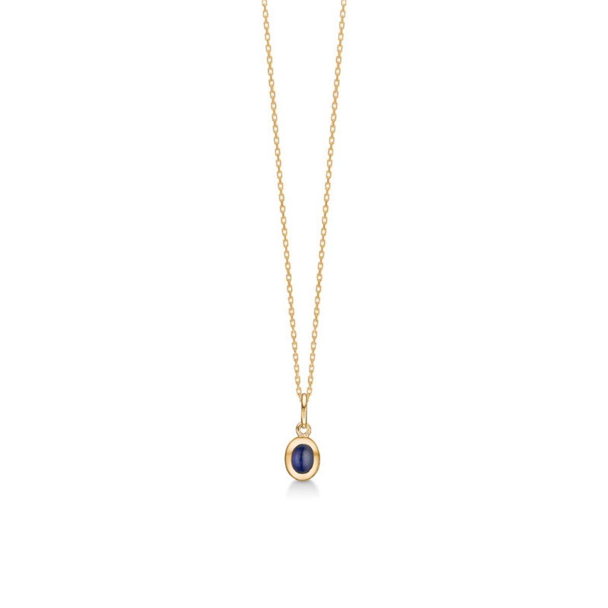 Mads Z Cabochon 14 kt. guld vedhæng med safir