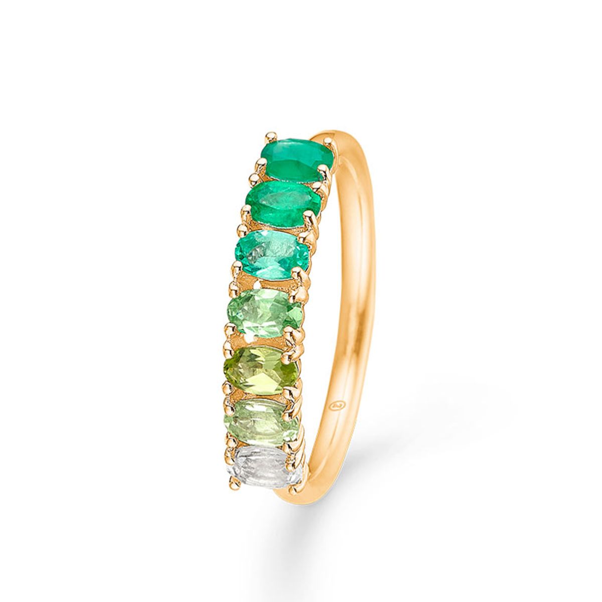 Mads Z Poetry Emerald Ring i 14 kt guld