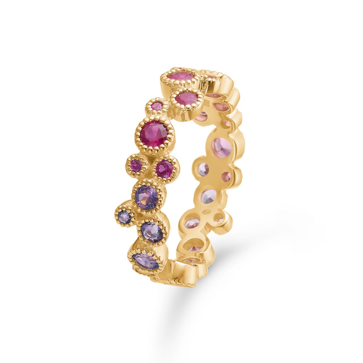 Mads Z Luxury Rainbow pink 14 kt. guld ring