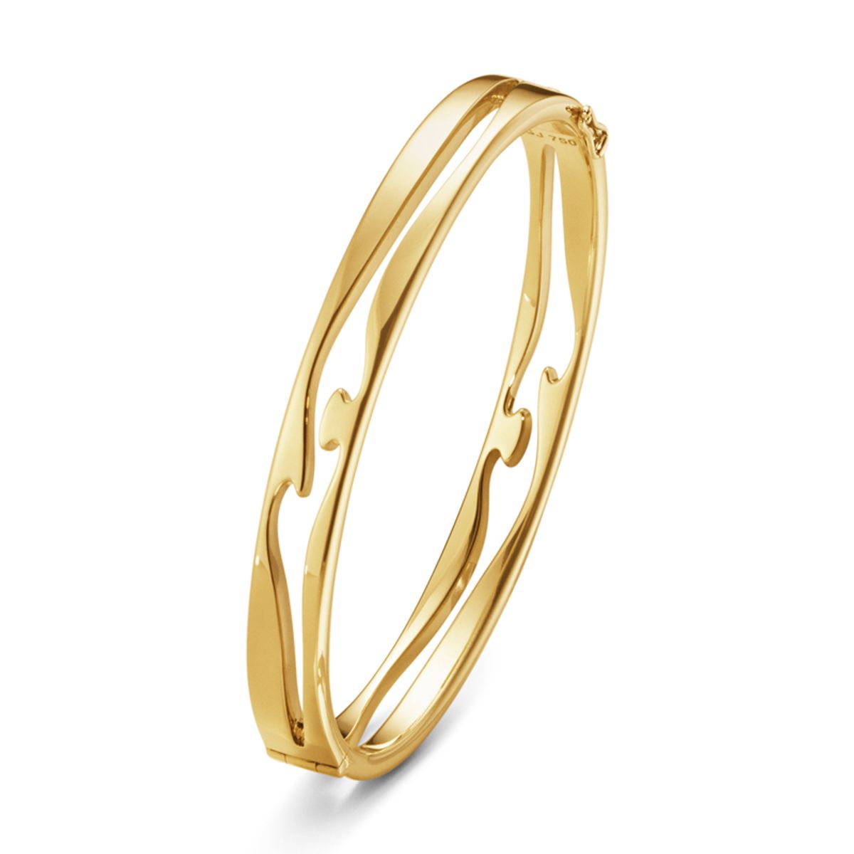 Georg Jensen Fusion armring, guld, åben midte