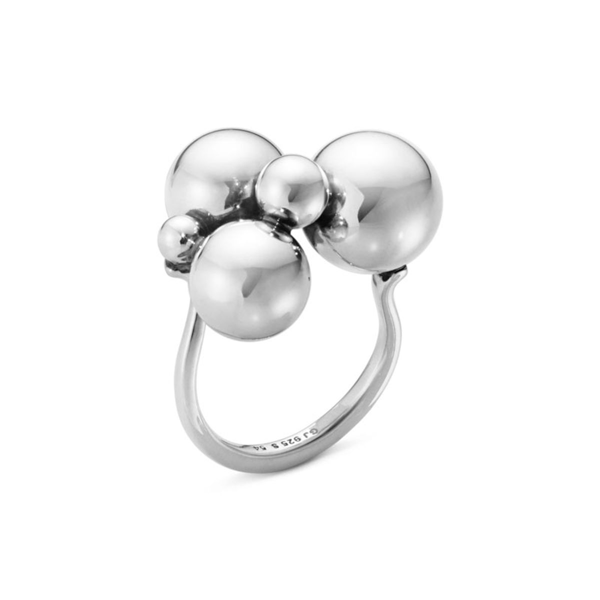 Georg Jensen Moonlight Grapes ring 551L i sølv med kugler