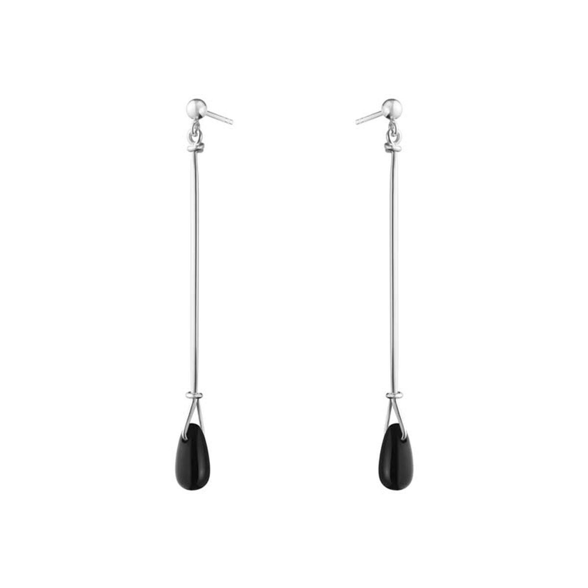 Georg Jensen New Vivianna 660A sølv øreringe med sort agat