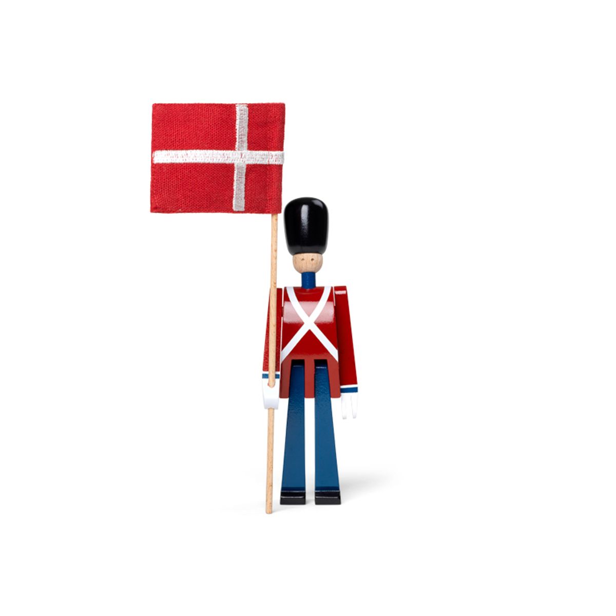 Kay Bojesen mini fanebærer med tekstilflag 18,5 cm