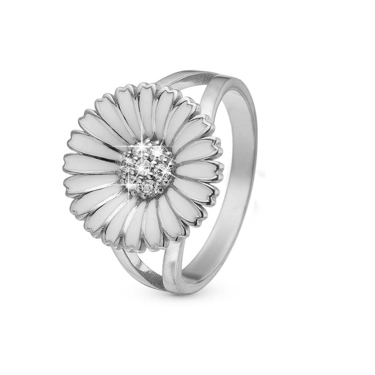 Christina Jewelry Marguerite ring i sølv med zirkonia Ø15mm