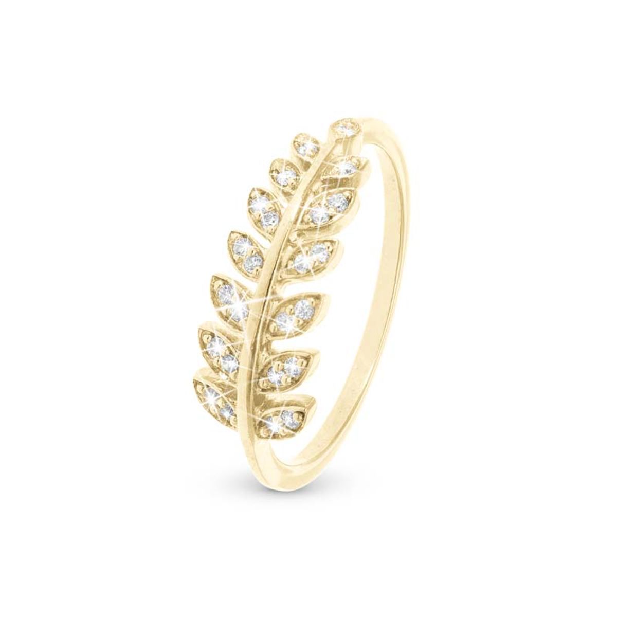 Christina Jewelry Forest Leaves Blade ring i forgyldt