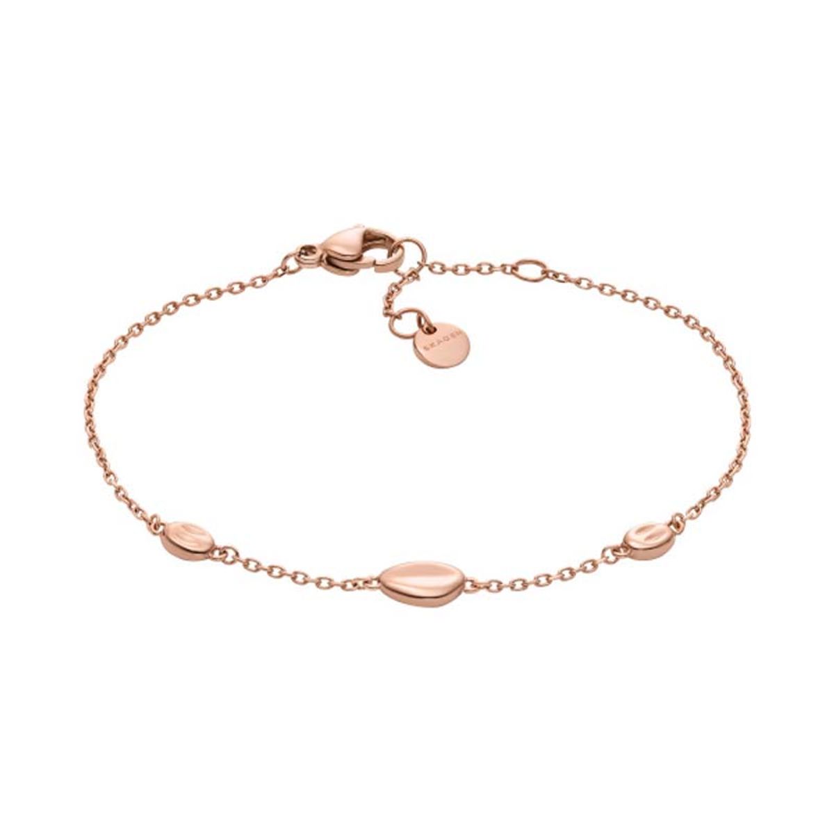 Skagen Anja Pebbles armbånd i rosa stål