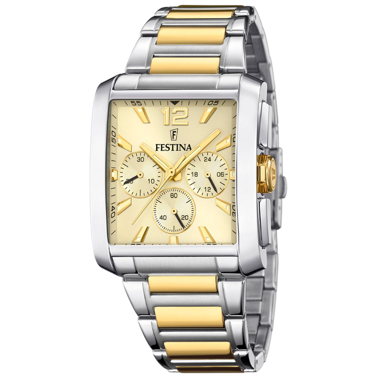 Festina Herreur Chrono Timeless, Guld skive, Bicolor