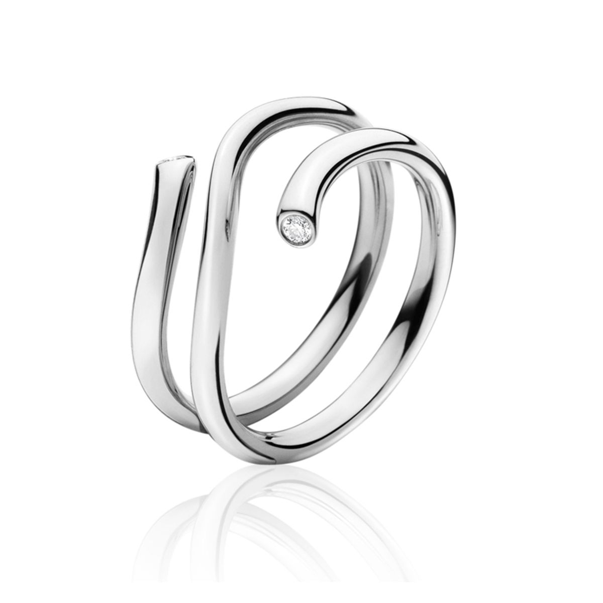 Georg Jensen Magic ring 1513A, hvidguld med brillanter