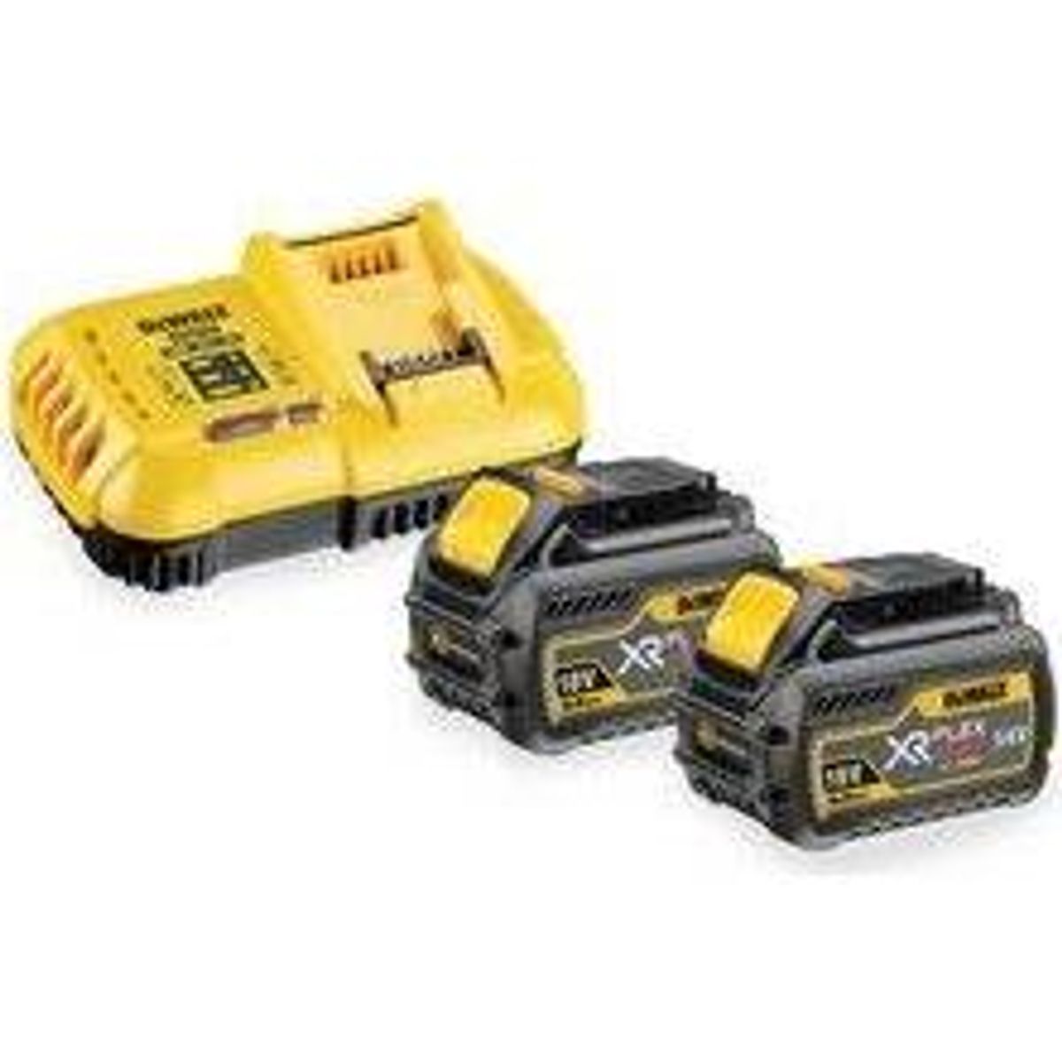 DeWalt 54V XR FLEXVOLT sæt med 2 x 6Ah-batterier og lader