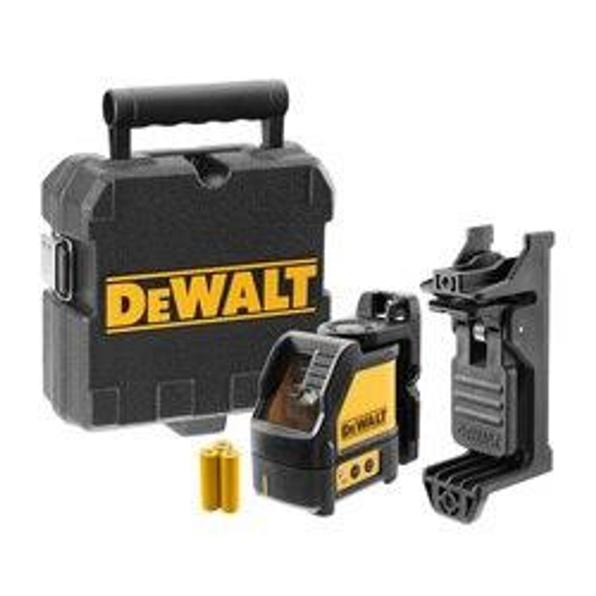 DeWalt Krydslinjelaser, grøn laserstråle 3 x AA