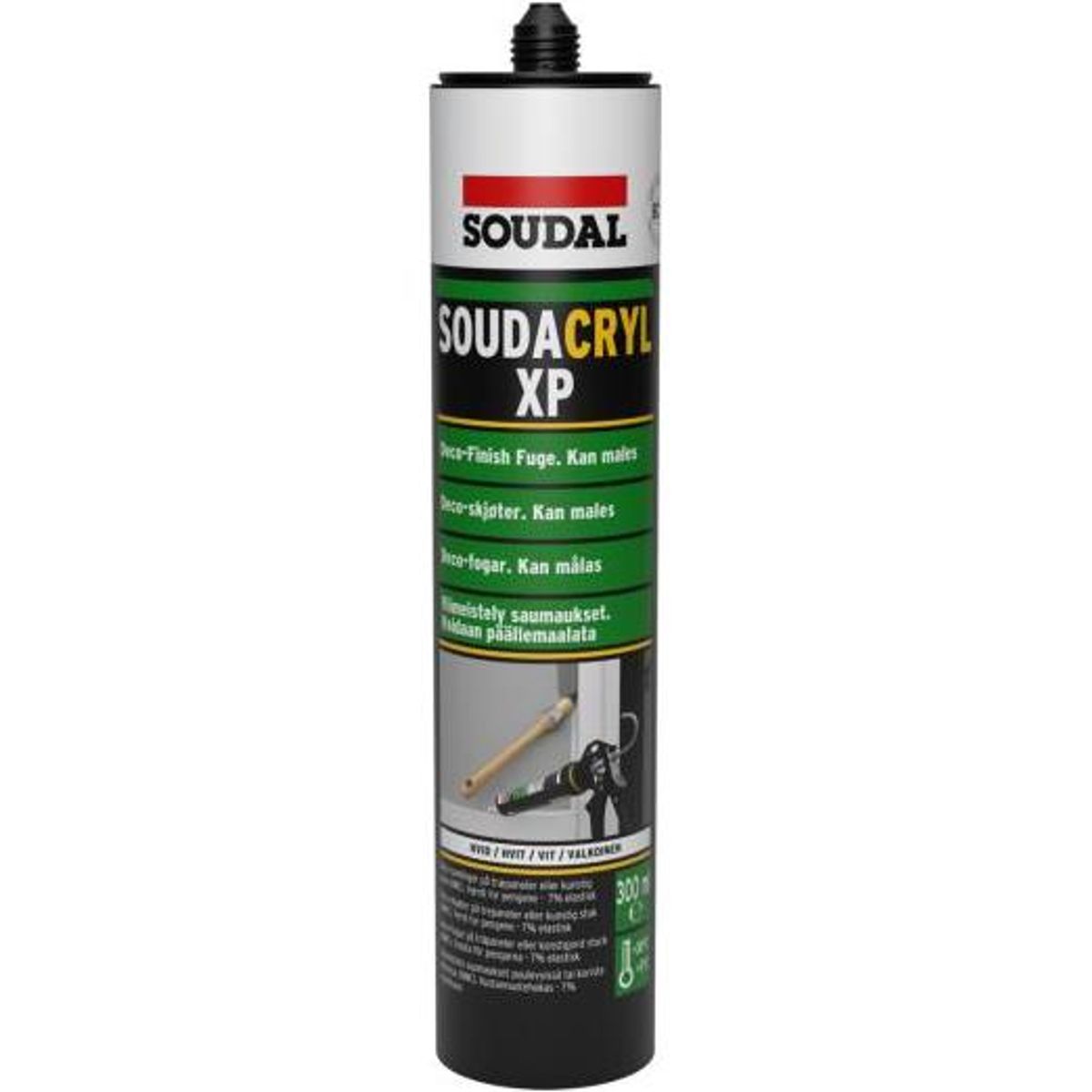 Soudal Akryl Fugemasse Soudacryl XP 300ml Hvid