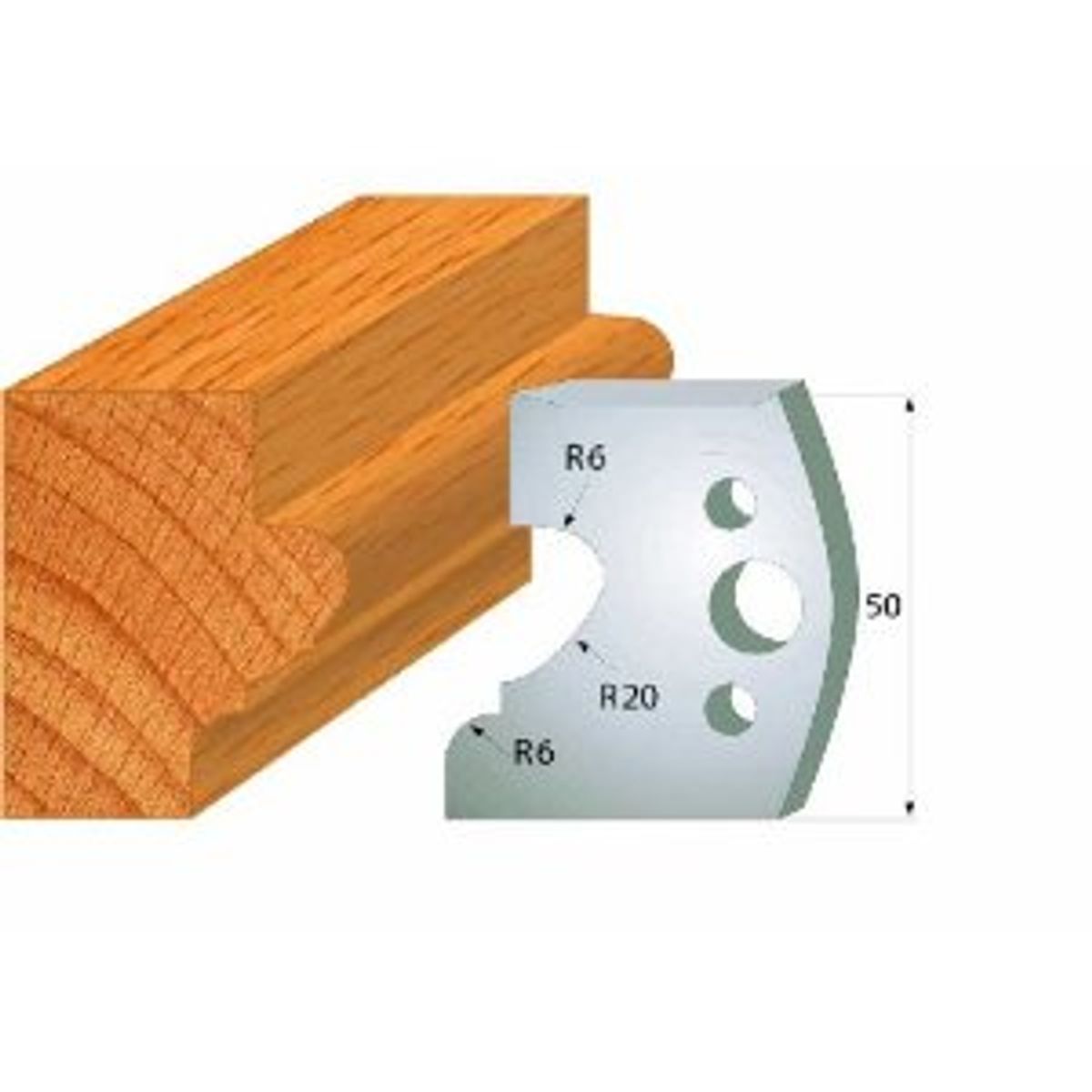 CMT Profilknive sæt 50mm nr. 505