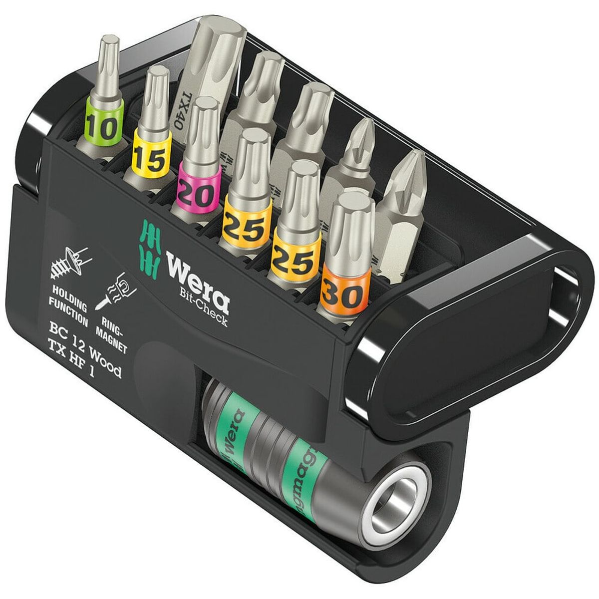 Wera bitssæt Bit-Check 12 Wood TX HF 1, 12 dele