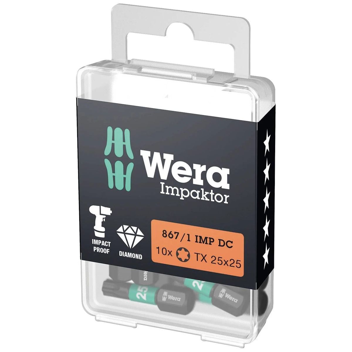 Wera 867/1 IMP DC TORX ® DIY Impaktor Bits TX25 x 25mm 10 stk.