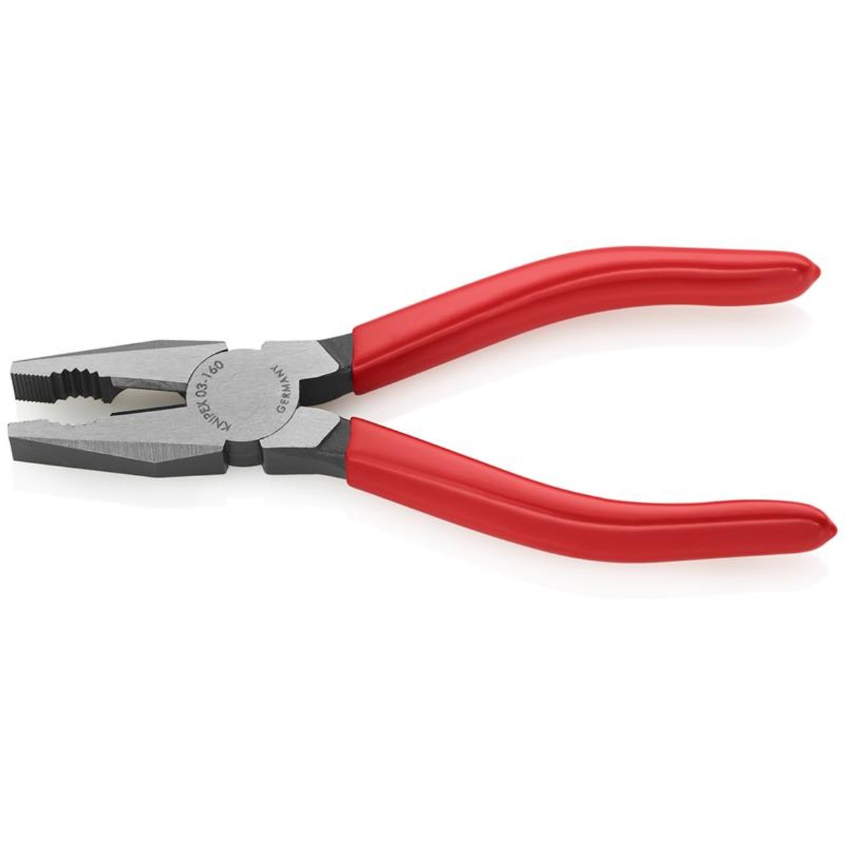 Knipex Kombinationstang sort atramenteret, betrukket med kunststof 160 mm