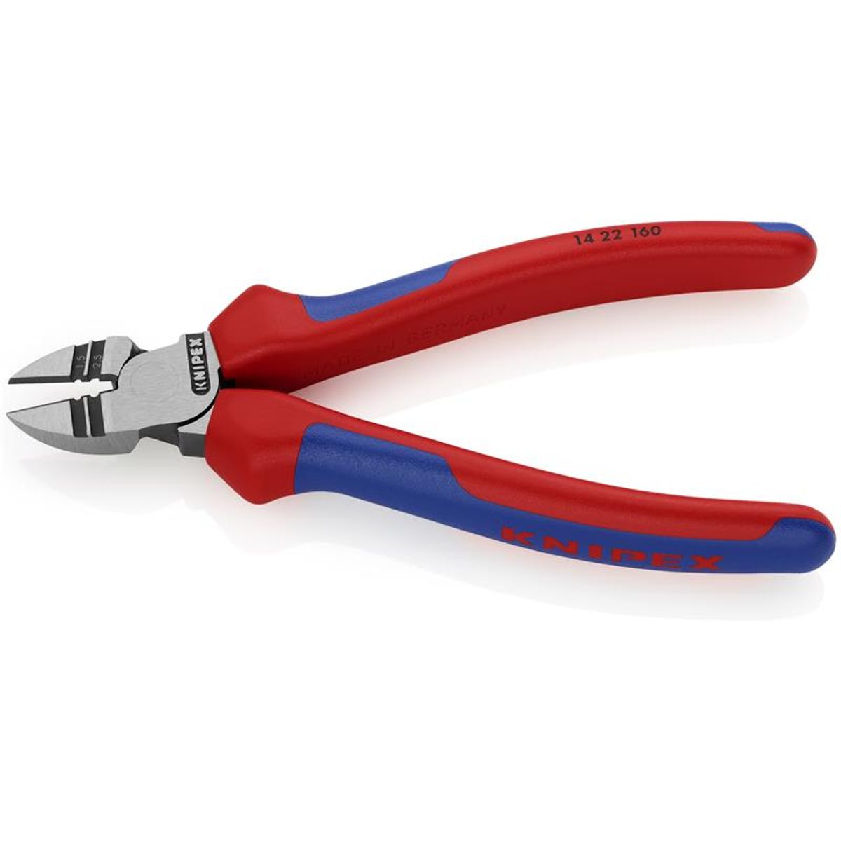 Knipex Afisolerings-skævbider sort atramenteret, med flerkomponent-håndtag 160 mm