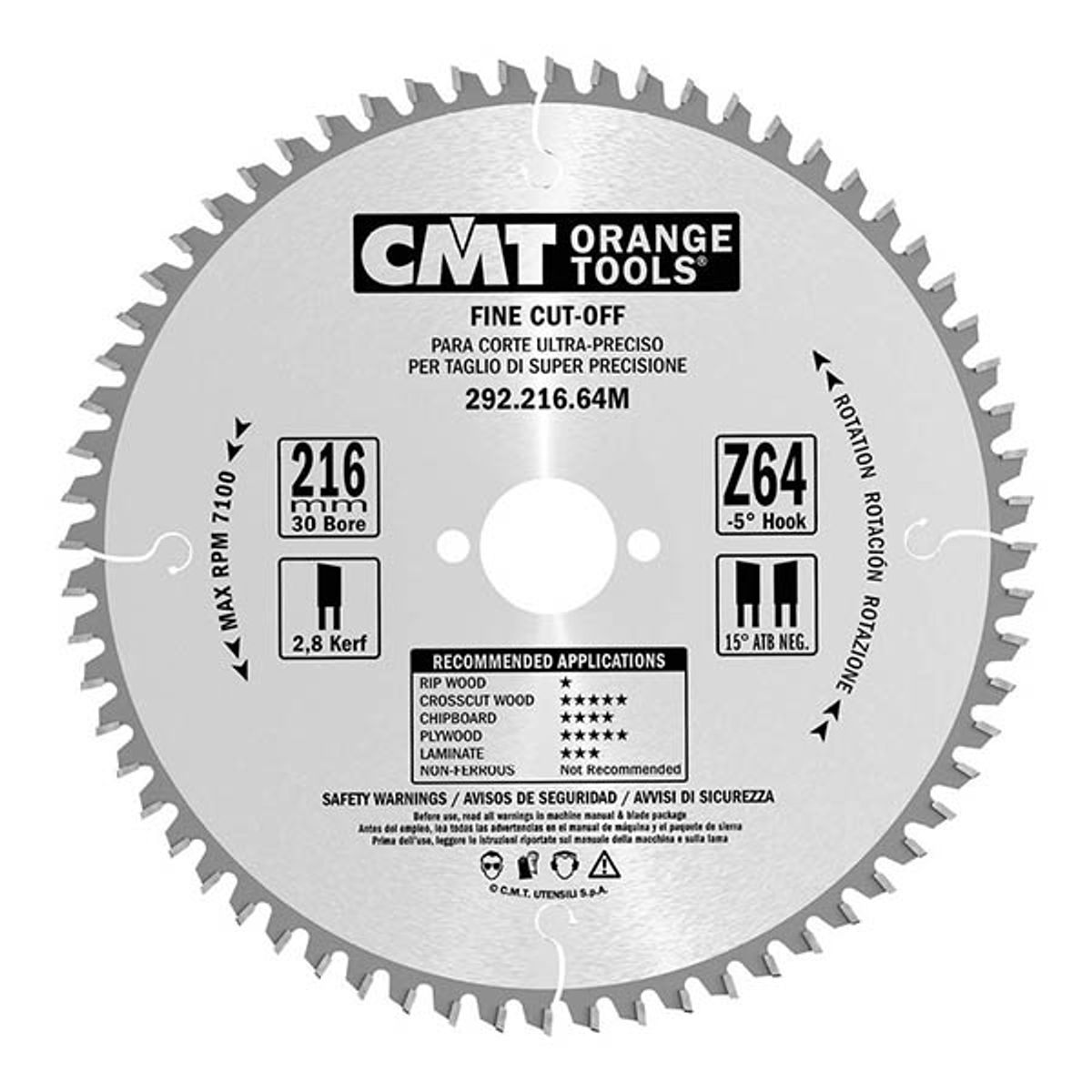 CMT Klinge 225x2,8x30 Z48 W