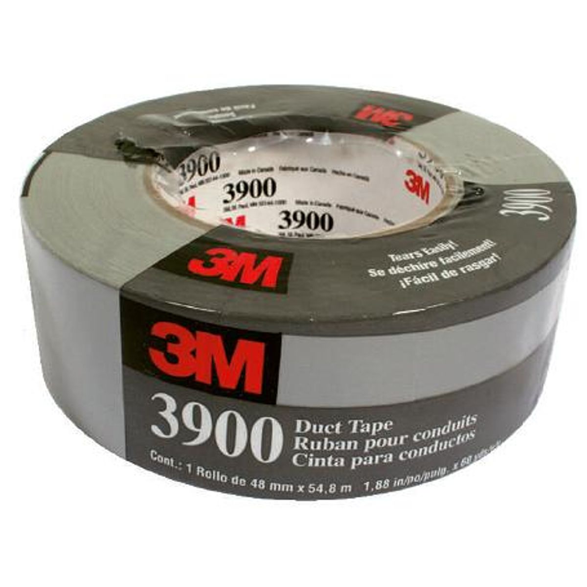 3M Lærredstape 3900 sølvgrå 48 mm x 55 m (gaffatape)