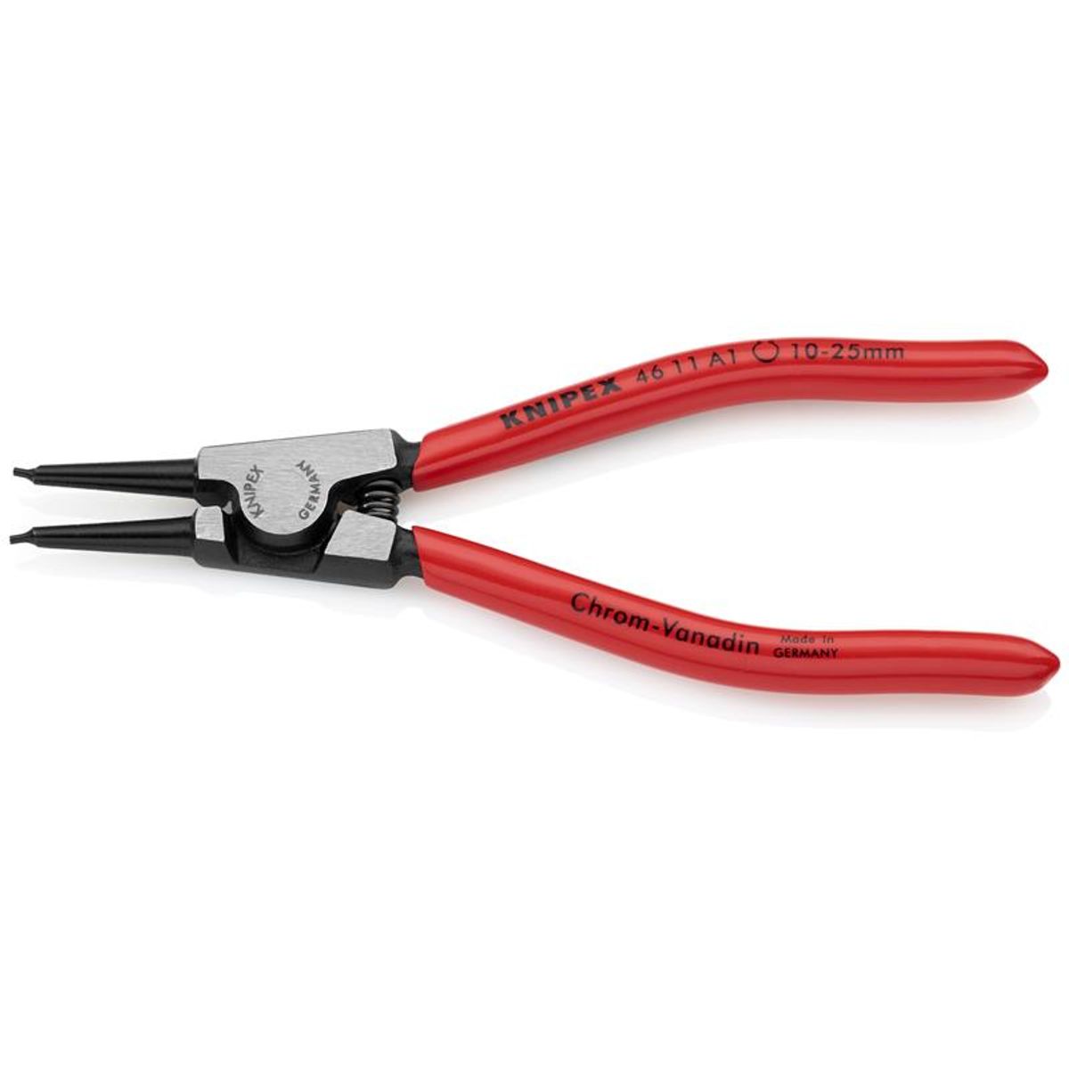 Knipex Låseringstang til udvendige ringe på aksler sort atramenteret, betrukket med kunststof 140 mm