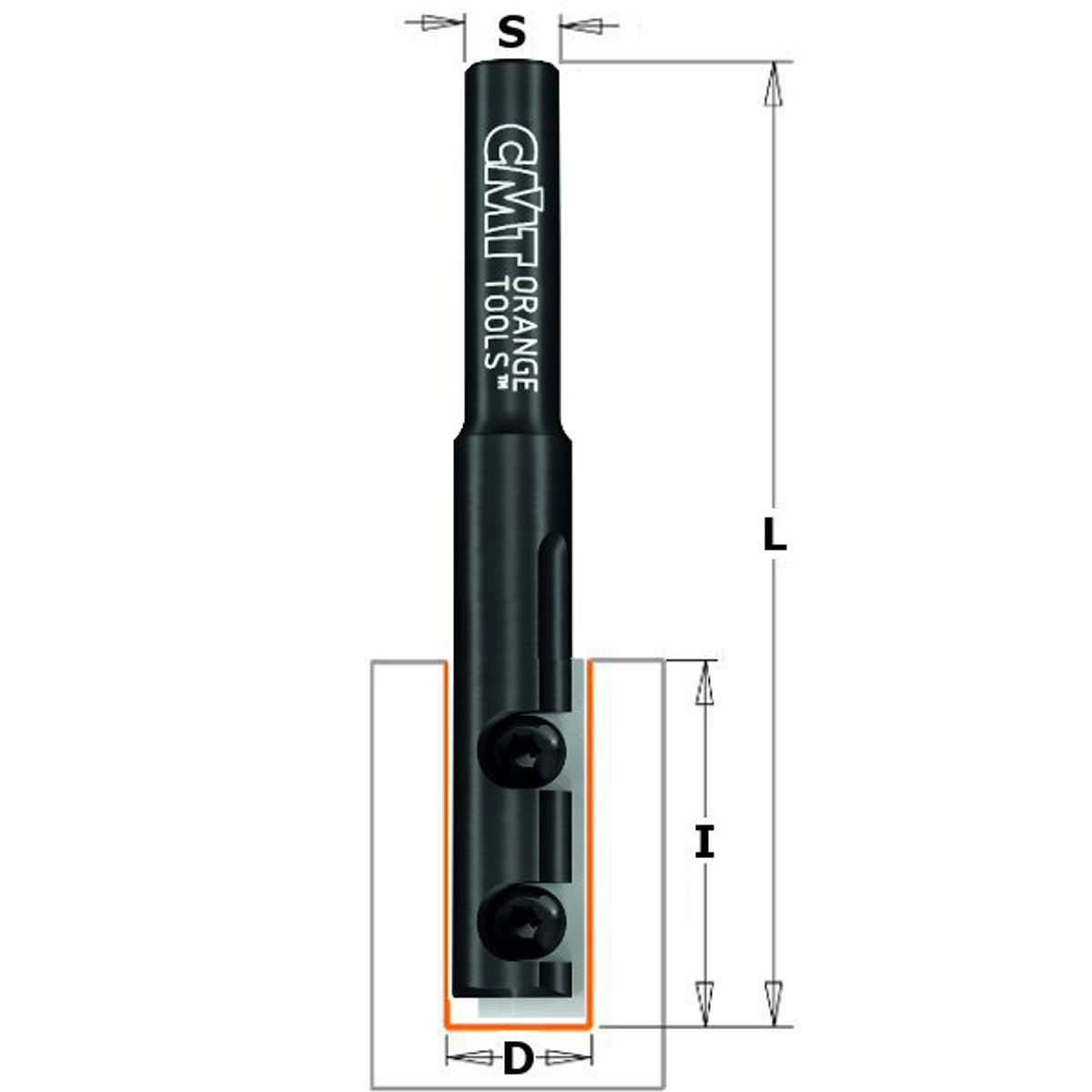 CMT VP Overfræsebor 16x49,5 K12 Z1