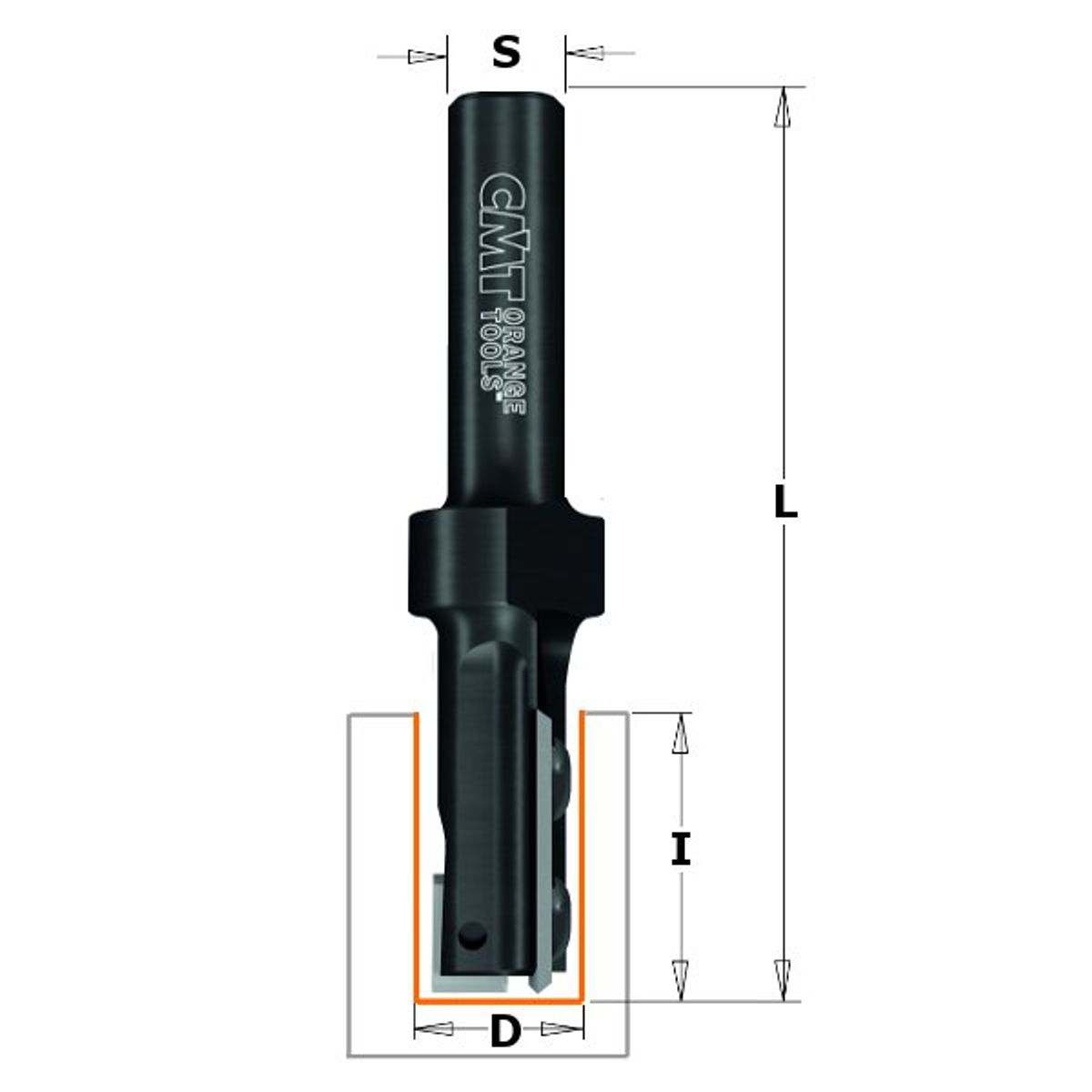 CMT VP Overfræsebor 16x49,5 K12 Z1+1