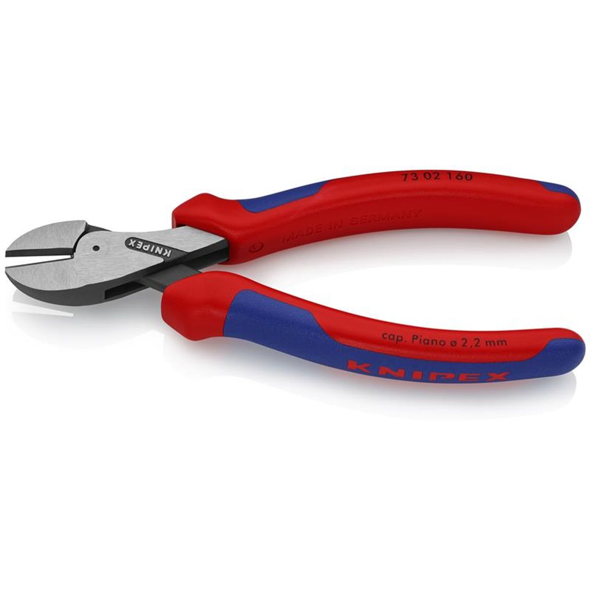 Knipex KNIPEX X-Cut ® Kompakt-skævbidere høj udveksling sort atramenteret, med flerkomponent-håndtag 160 mm