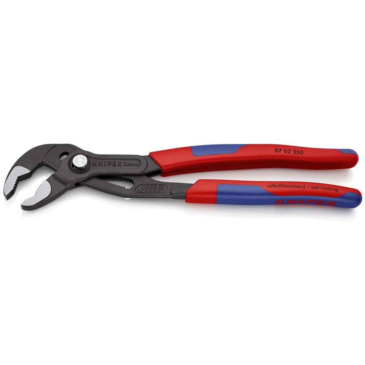 Knipex KNIPEX Cobra ® Hightech-vandpumpetang grå atramenteret, med slanke flerkomponent-håndtag 250 mm