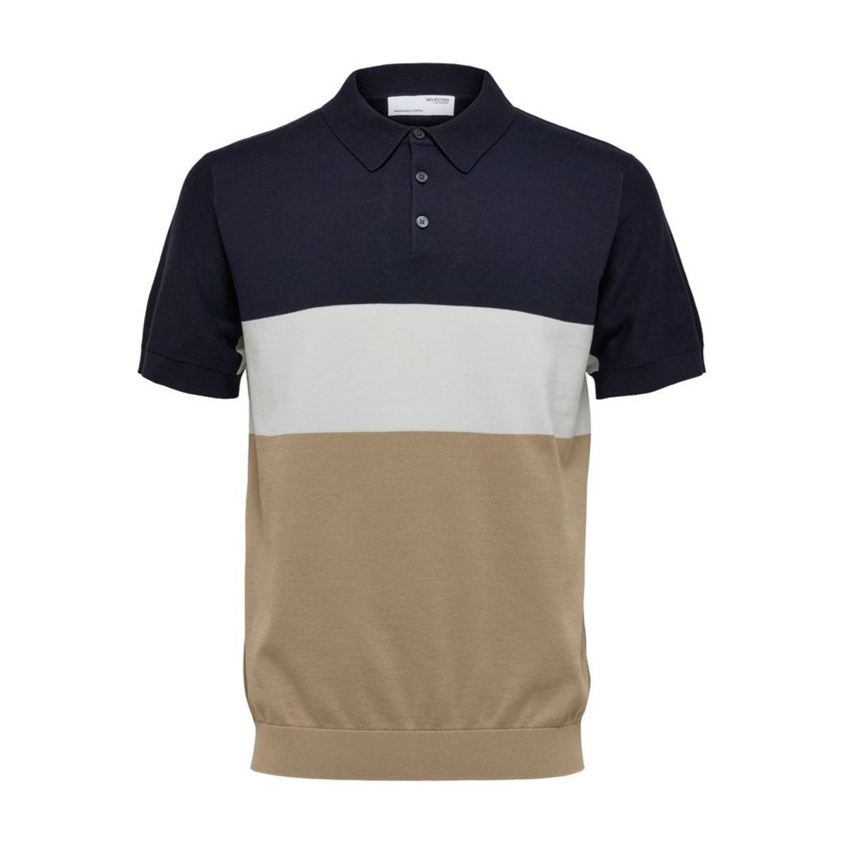 SLHMATTIS SS KNIT BLOCK POLO B