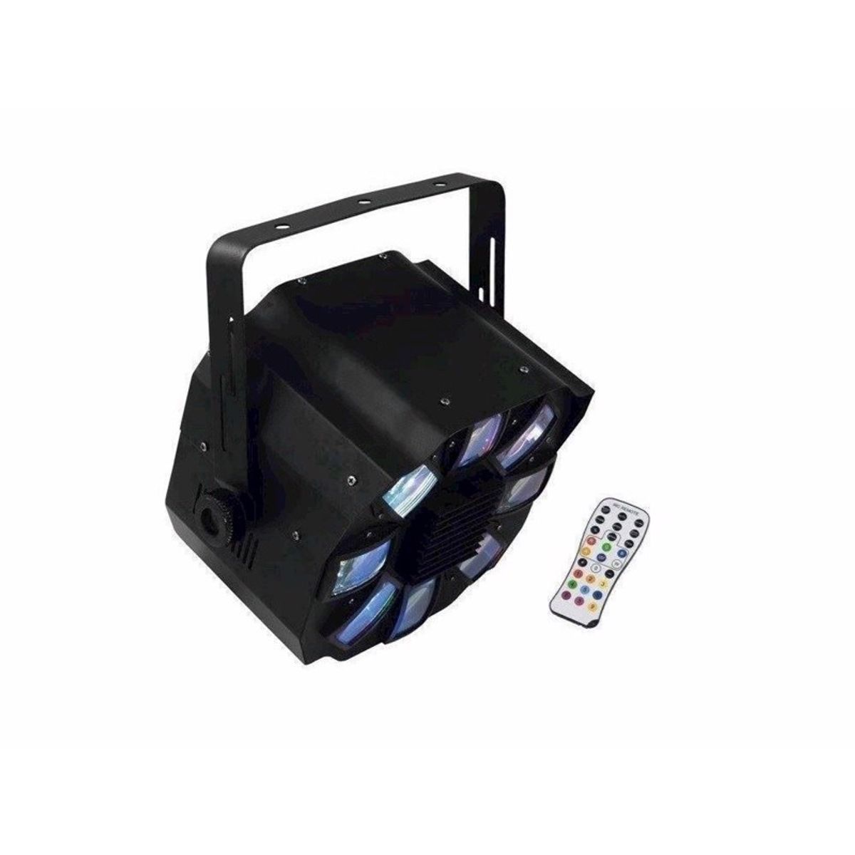 EUROLITE LED FE-700 DMX lyseffekt med beam 6 x 3 W LEDs i farverne RGBAWP, inkl. IR fjernbetjening