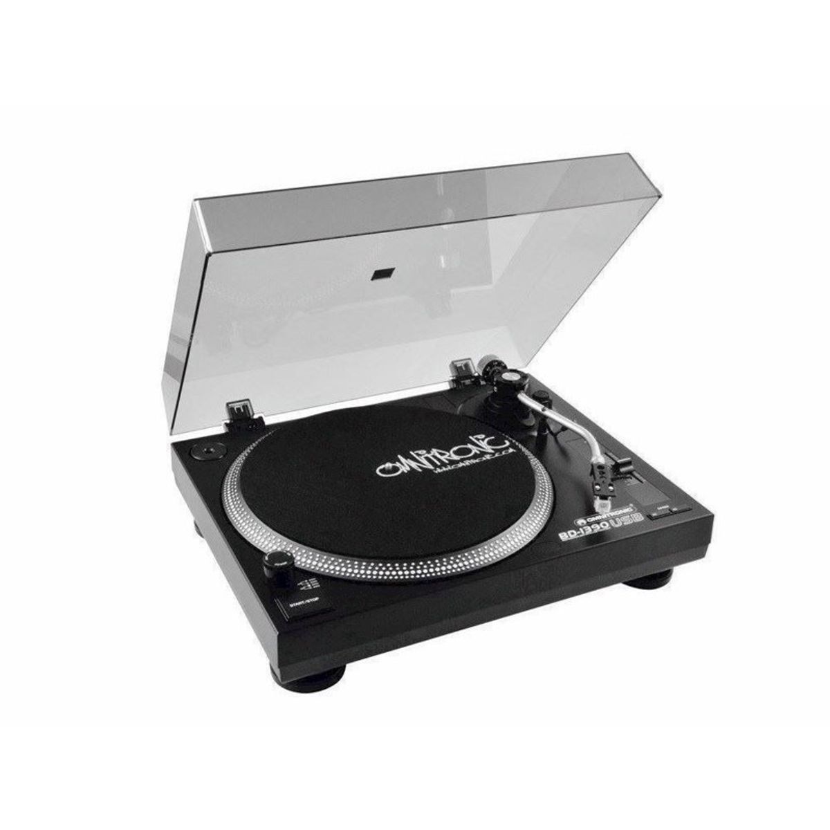 Omnitronic BD-1390. Begynder DJ pladespiller m. USB. Sort