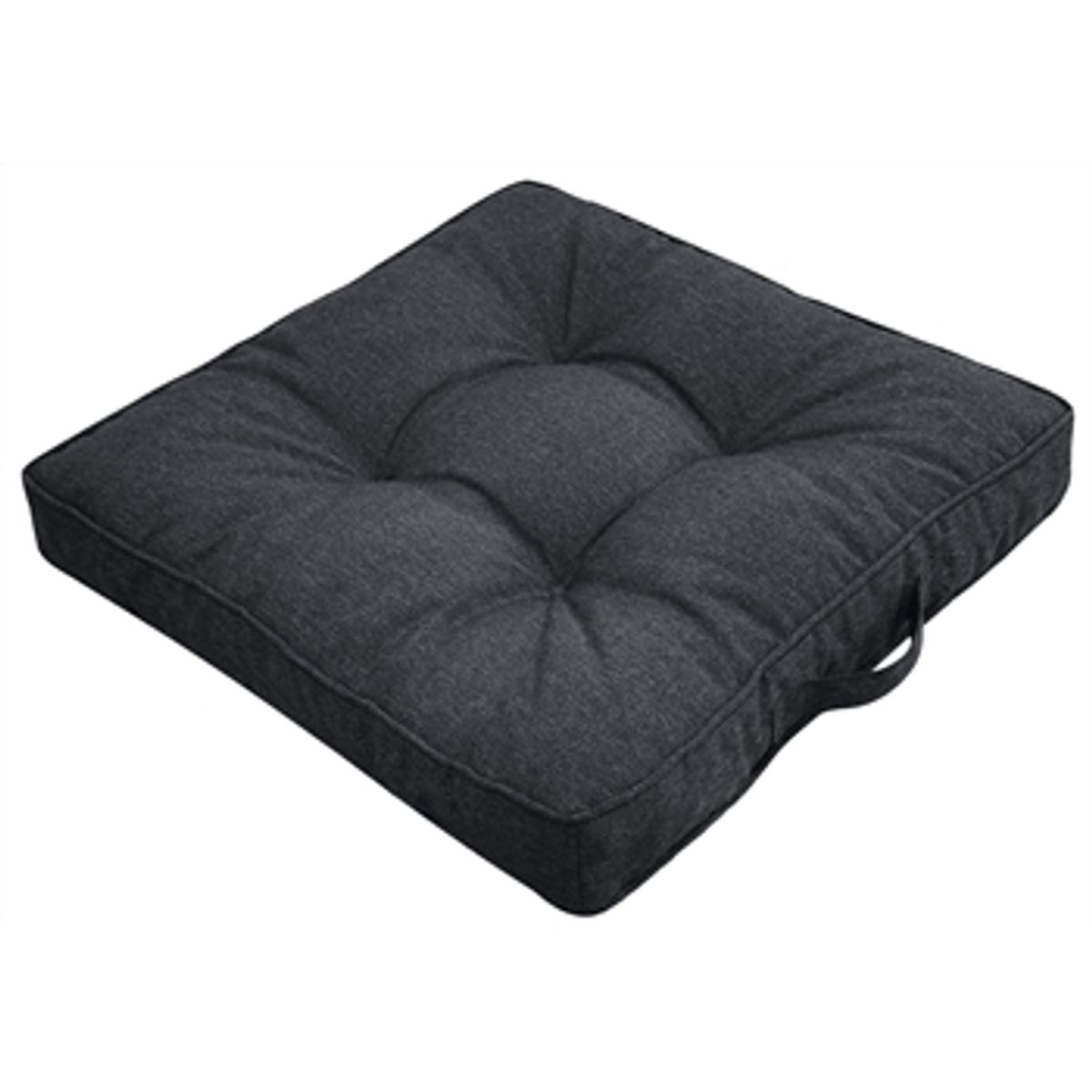 Futon hynde til havestol - 50x50 cm - 8 cm tyk - Antracitgrå havehynde til udendørs brug - Nordstrand Home