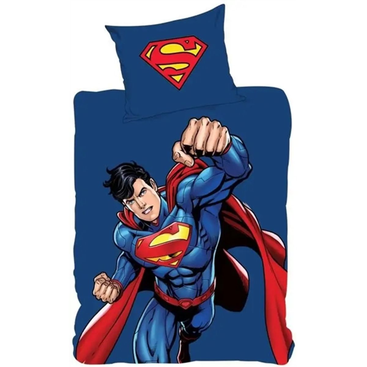 Sengetøj 140x200 cm - Superman Power - Dynebetræk i 2 design - 100% bomulds sengesæt